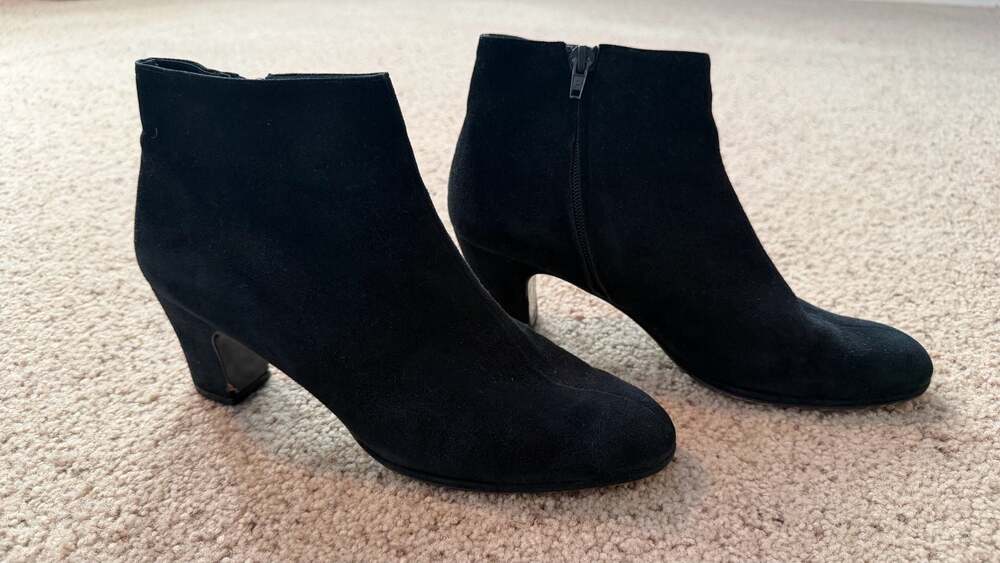 Robert Clergerie Paris Black Suede Ankle Boots